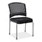 Officesource Aero Collection Armless Guest or Side Chair with Black Fabric Seat and Titanium Frame OSSN6908FBK - alternate 1
